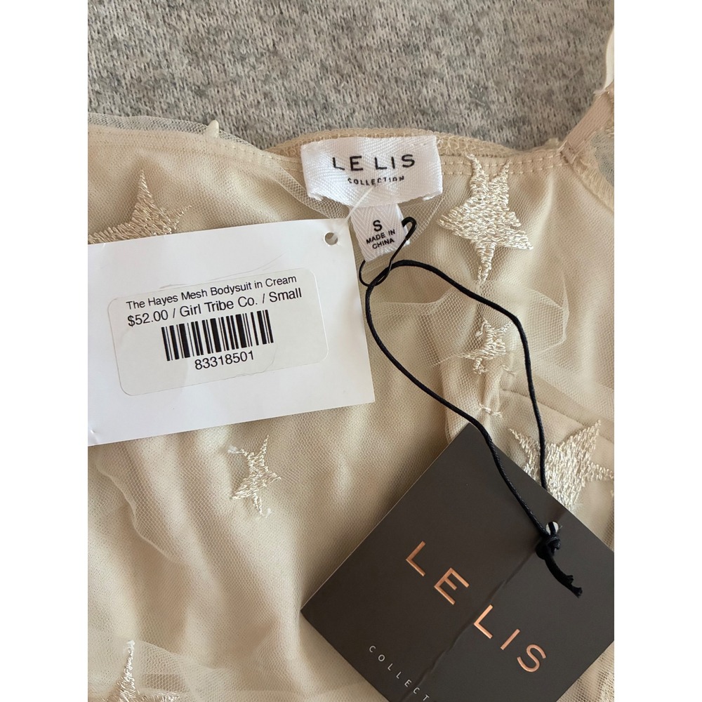 Sheer Stars Festival Bodysuit S Le Lis NWT - Picture 10 of 11